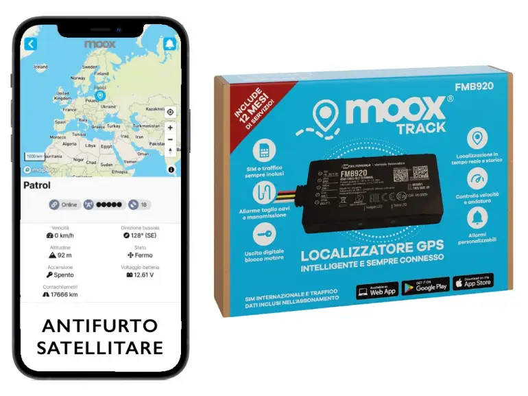 Antifurto satellitare camper Moox