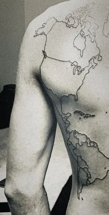 Tatuaggio mappamondo